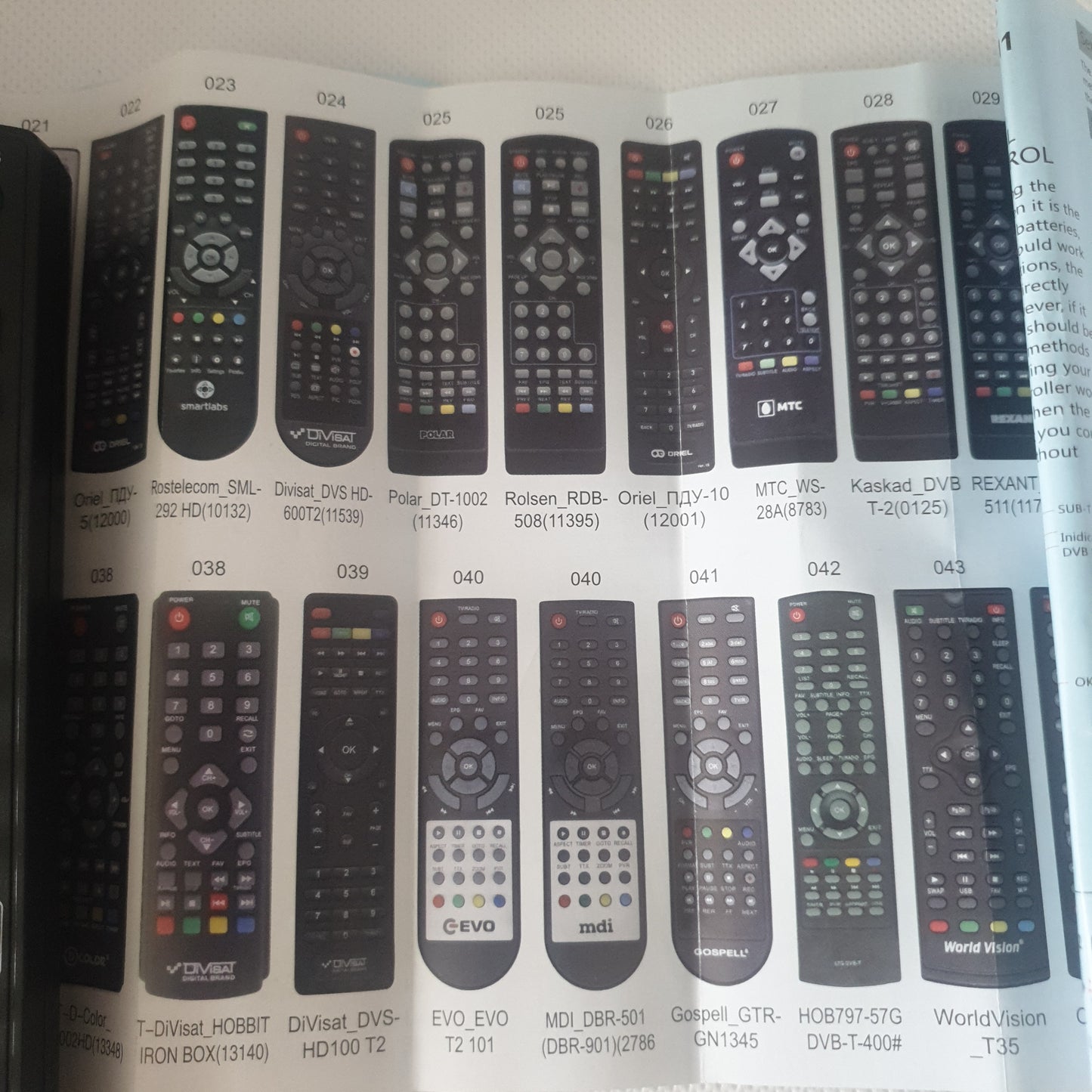 Control auniversal para Tdt