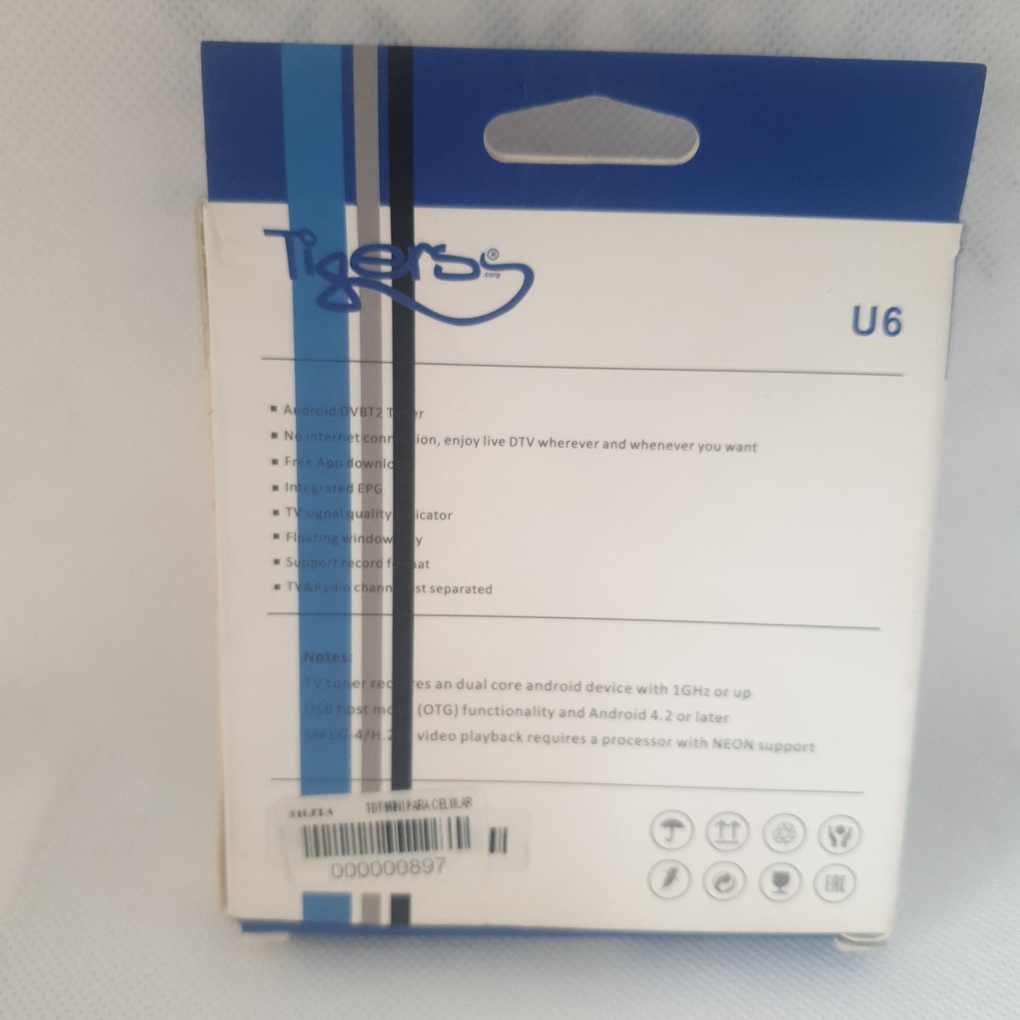 Conjunto receptor antena mini micro usb