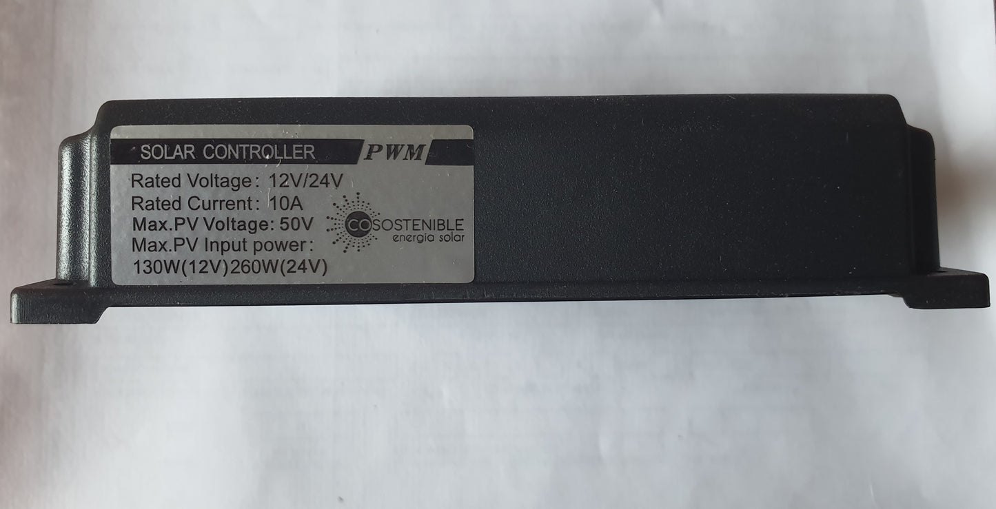Regulador 10a amperios solar 12v / 24v