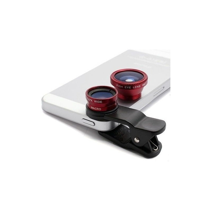 Juego Lentes Celular Ojo Pez Angular Micr Samsung iPhone Htc