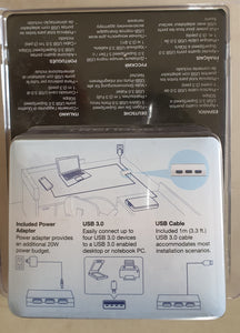 Hub multiplicador de 4 puertos usb trednet con fuente de poder