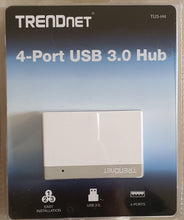 Cargar imagen en el visor de la galería, Hub multiplicador de 4 puertos usb trednet con fuente de poder