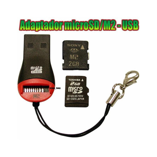 Lector Usb Grabador Memoria Micro Sd M2 A Usb N95 Juank
