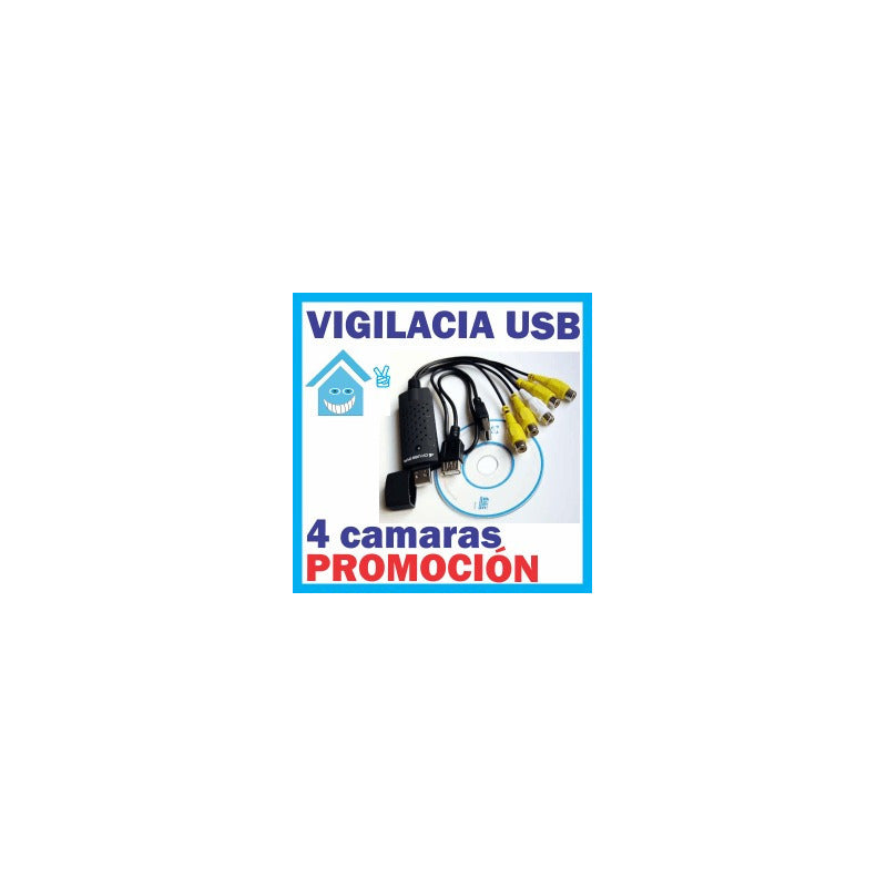 Tarjeta Dvr 4 Camaras Seguridad Espia Videos Graba Xp Window