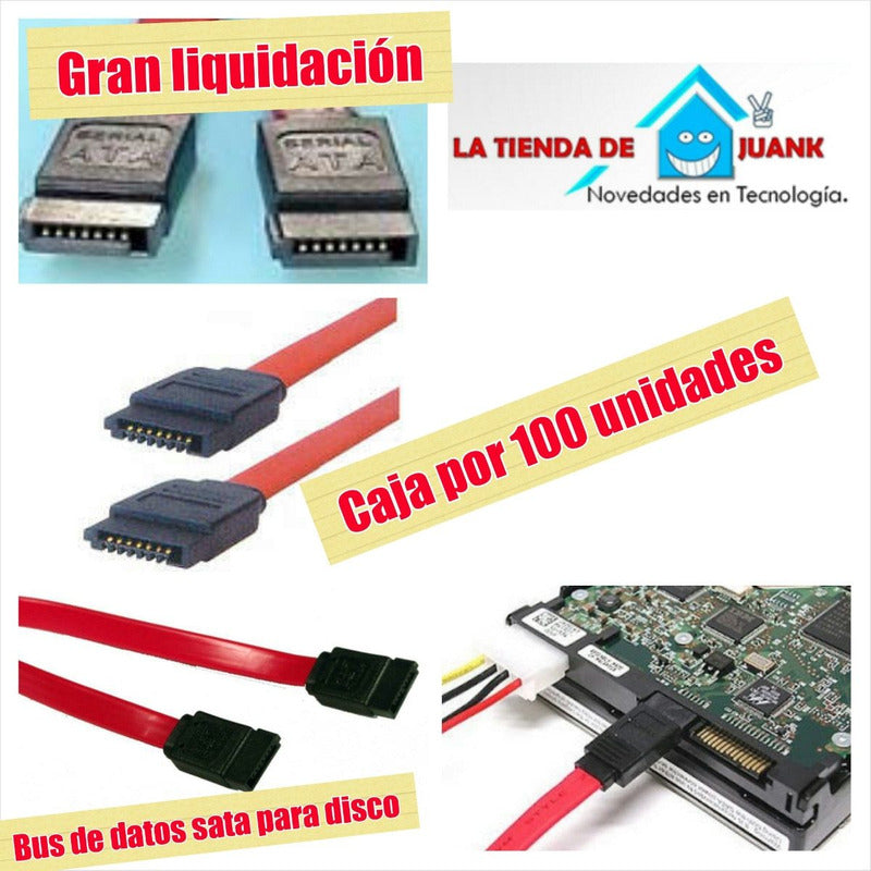 Cables Sata Rojos Bus Datos Discos Duros Remate Liquidacion