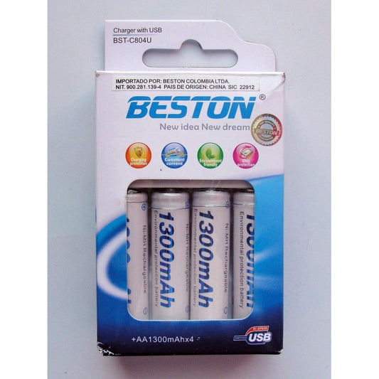 Cargador Baterias Aa X 4 Unidades Juguetes Calculadoras Dron