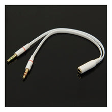 Cargar imagen en el visor de la galería, Adaptador Audifono  Y 3.5 Hembra A Dos Macho Microfono Audio