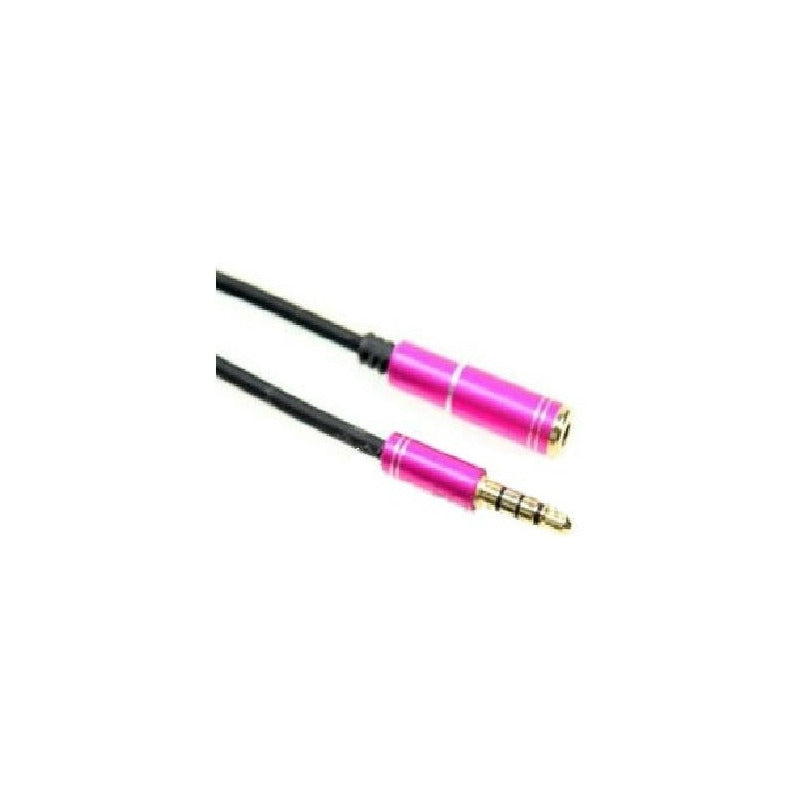 Remate Cable Audio 3.5 Sonido Macho Auxiliar Hembra 1.8m