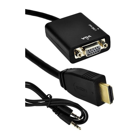 Convertidor Video Hdmi A Vga Con Audio  Portatiles Videobeam