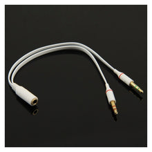 Cargar imagen en el visor de la galería, Adaptador Audifono  Y 3.5 Hembra A Dos Macho Microfono Audio