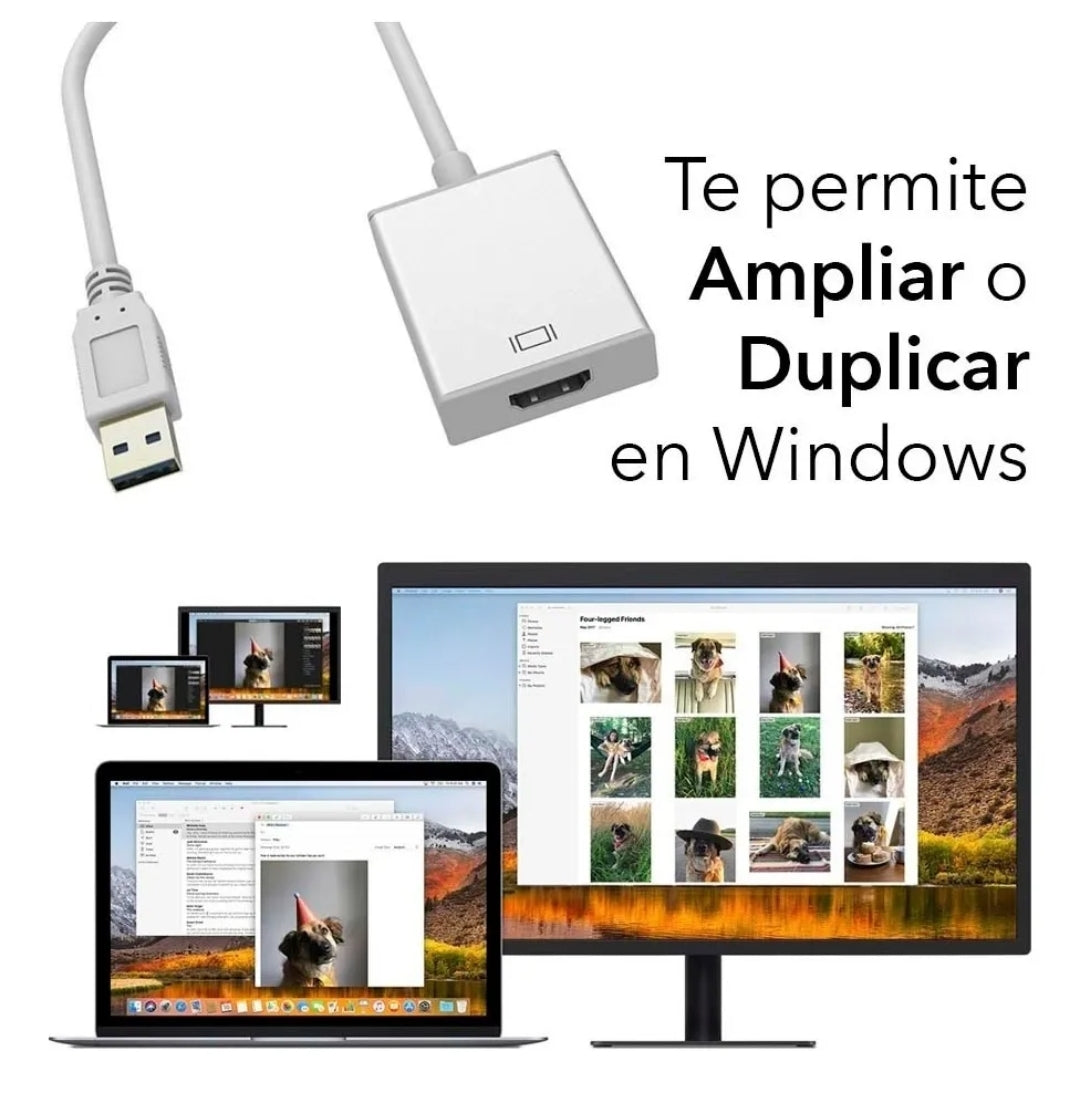 Adadptador de usb a hdmi tarjeta de video