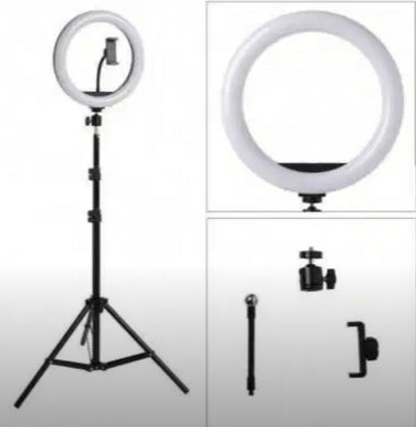 Luz led con soporte para celular graduable